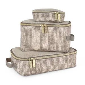 Itzy Ritzy Pack Like a Boss Packing Cubes - Taupe