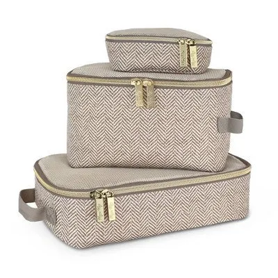 Itzy Ritzy Pack Like a Boss Packing Cubes - Taupe