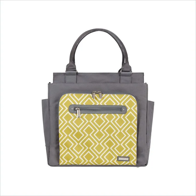 JJ Cole Freeman Diaper Bag in Citrine Lattice