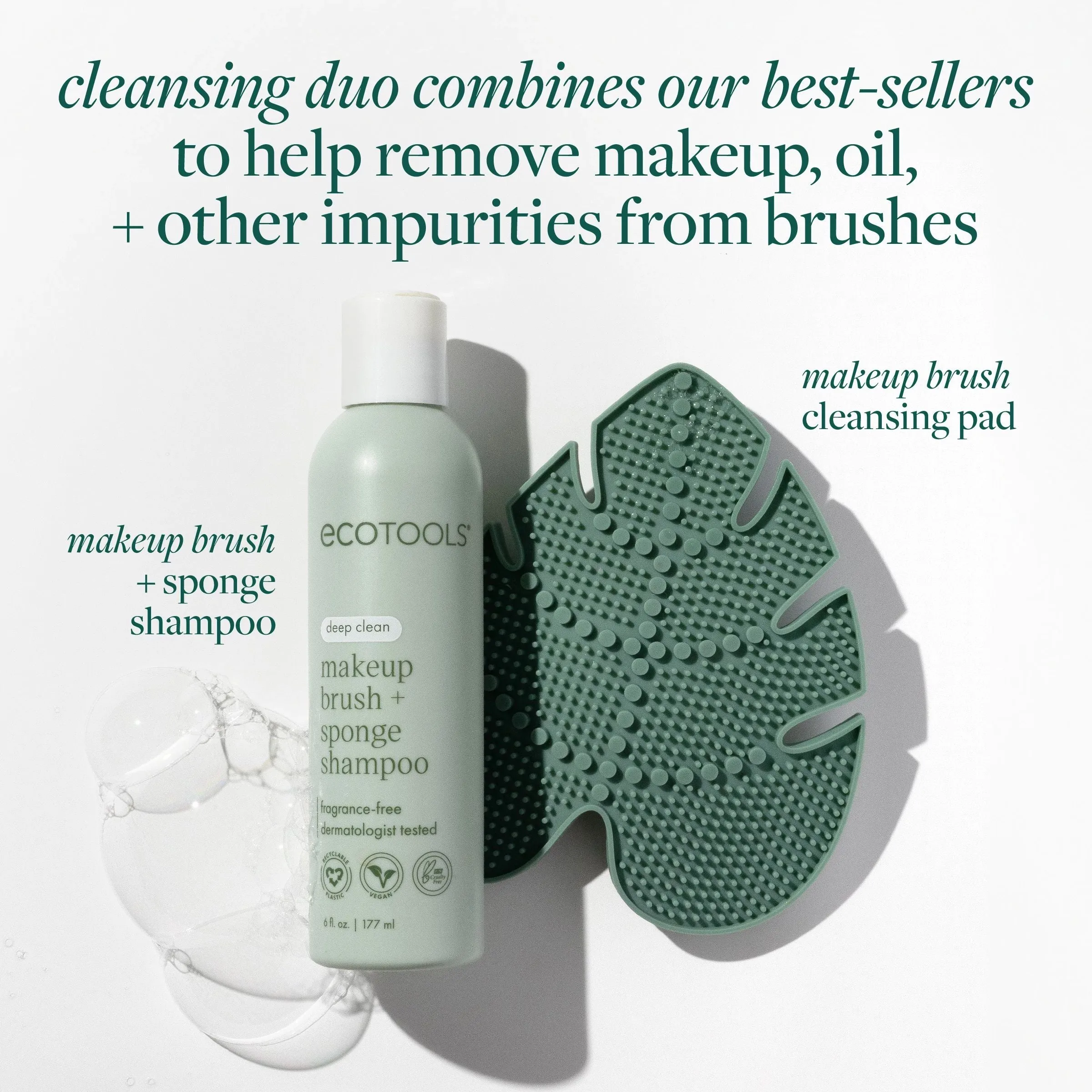 Makeup Brush Cleansing Pad   Deep Clean Shampoo Bundle