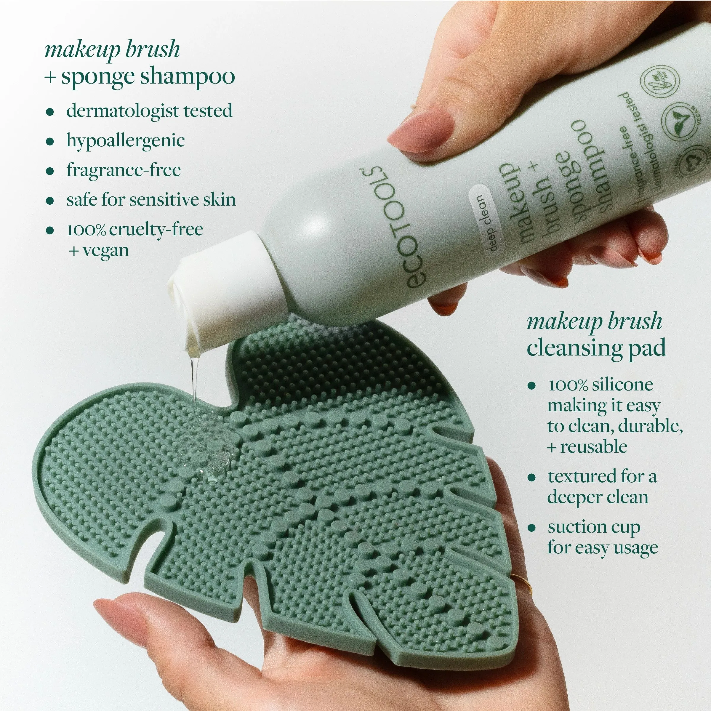 Makeup Brush Cleansing Pad   Deep Clean Shampoo Bundle