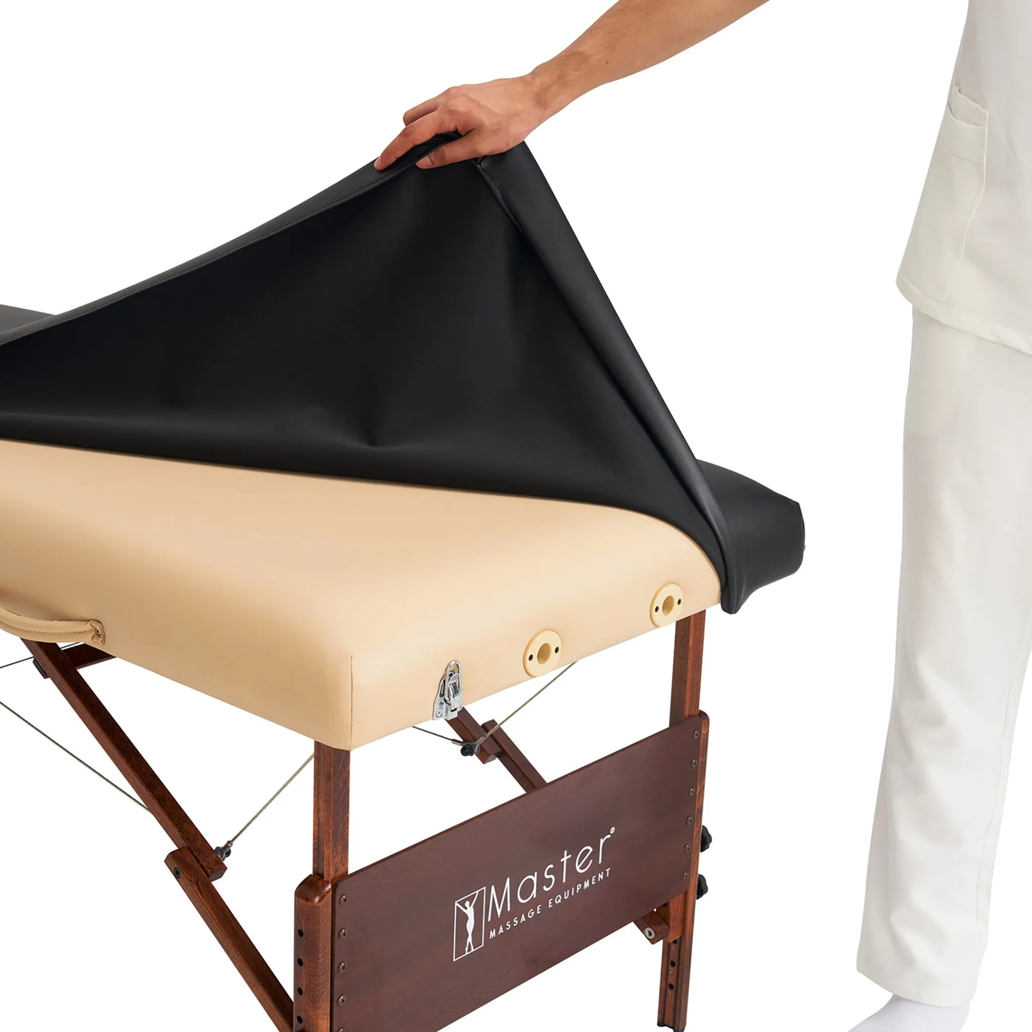 Master Universal Fitted PU Vinyl Protection Cover for Massage Tables - Black