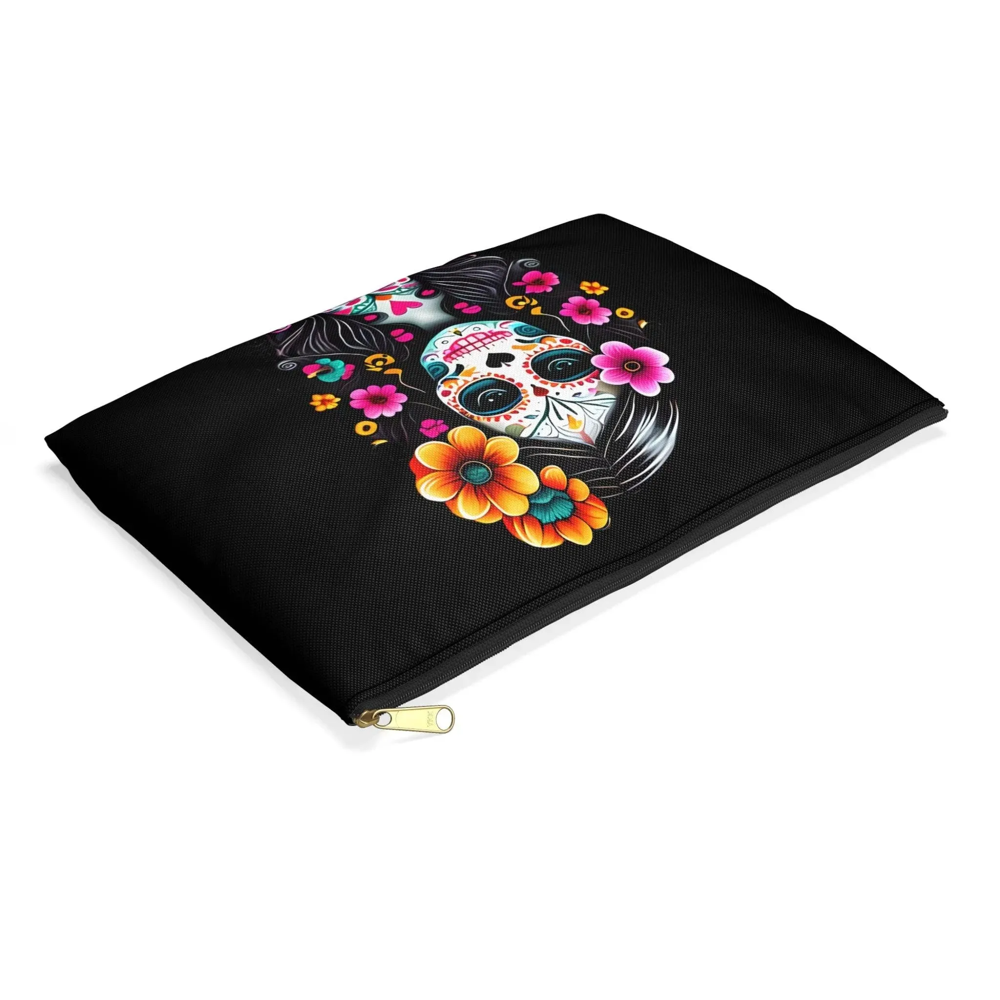 Mexican La Catrina Black Pouch