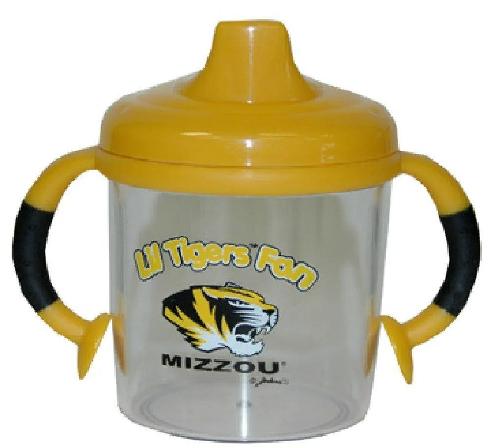 Missouri Tigers Team Logo Gold Dual Handle Dripless Sippy Cups