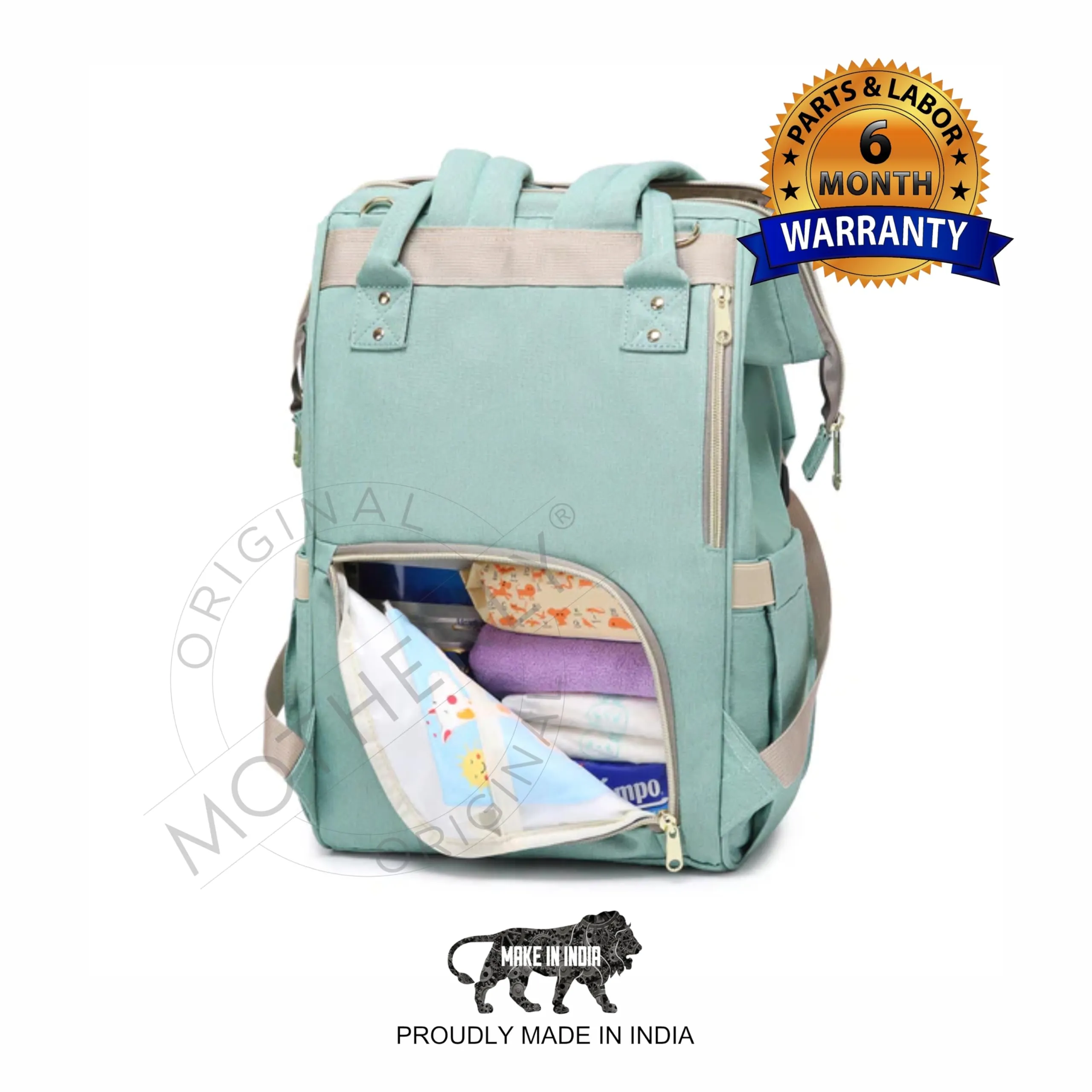 Motherly Stylish Babies Diaper Bags for Mothers - Economical Version (Light Green)