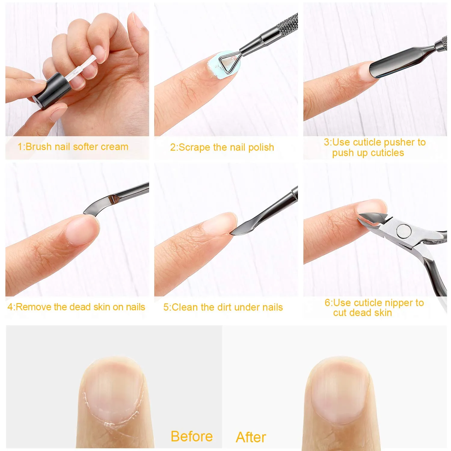 Nail Clippers 4 in 1 Set for Acrylic Nails-Black