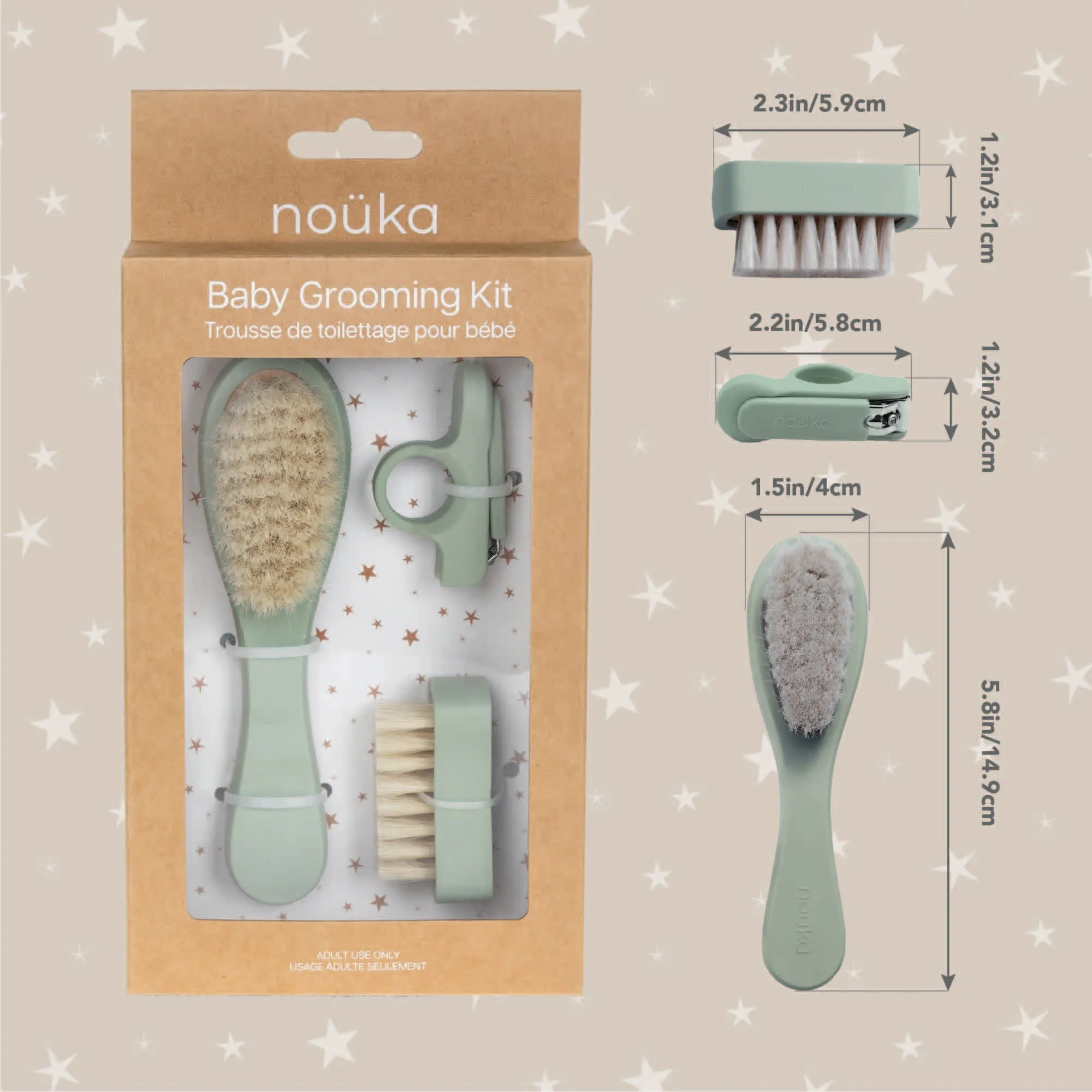 noüka Baby Grooming Kit Soft Pink