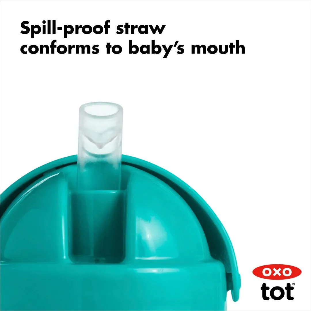Oxo Tot Grow Straw Cup W/Handles 6oz - Gray (8m )