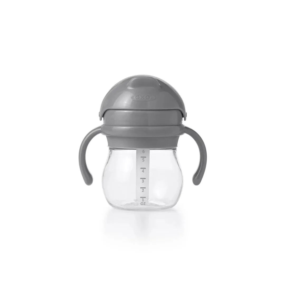 Oxo Tot Grow Straw Cup W/Handles 6oz - Gray (8m )