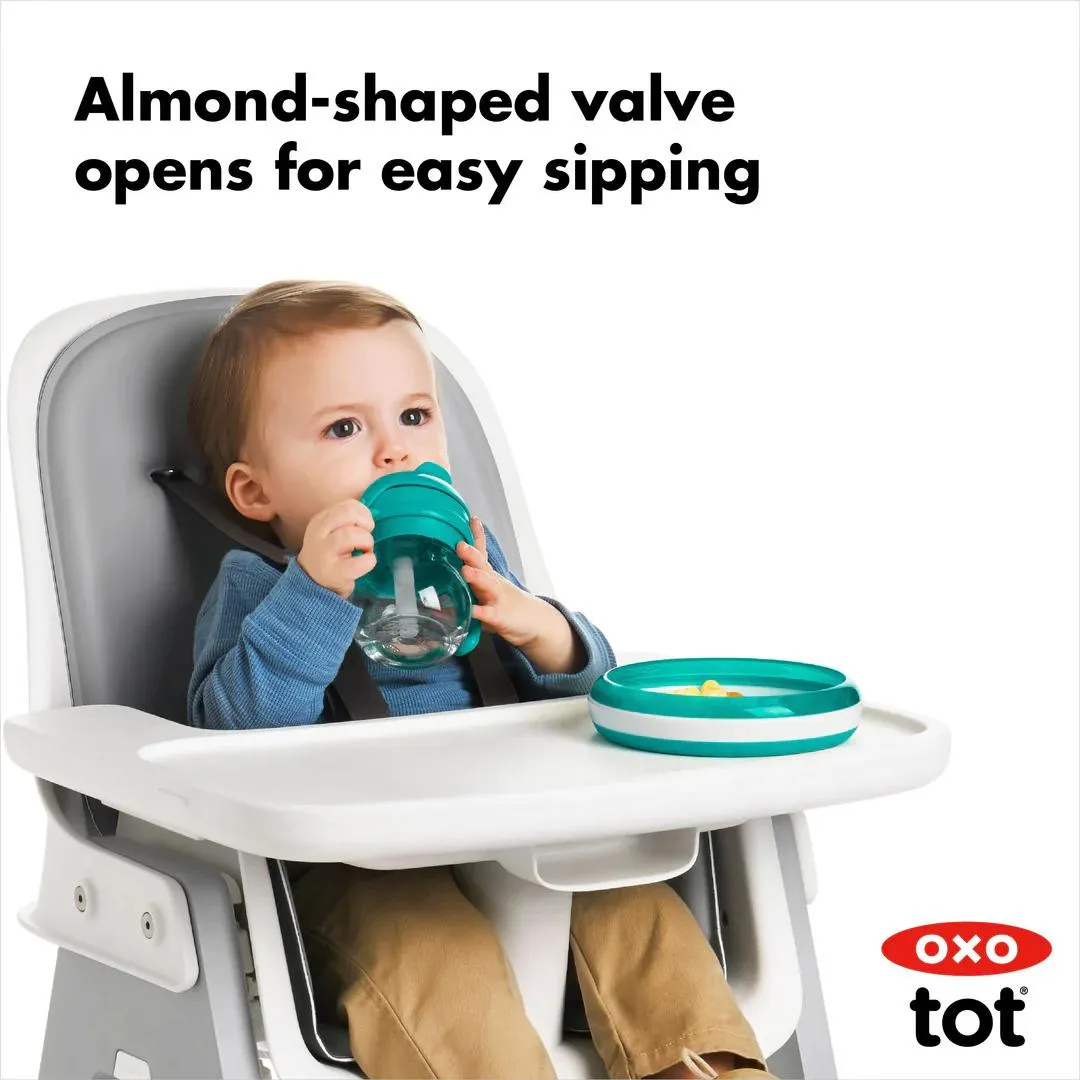 Oxo Tot Grow Straw Cup W/Handles 6oz - Gray (8m )