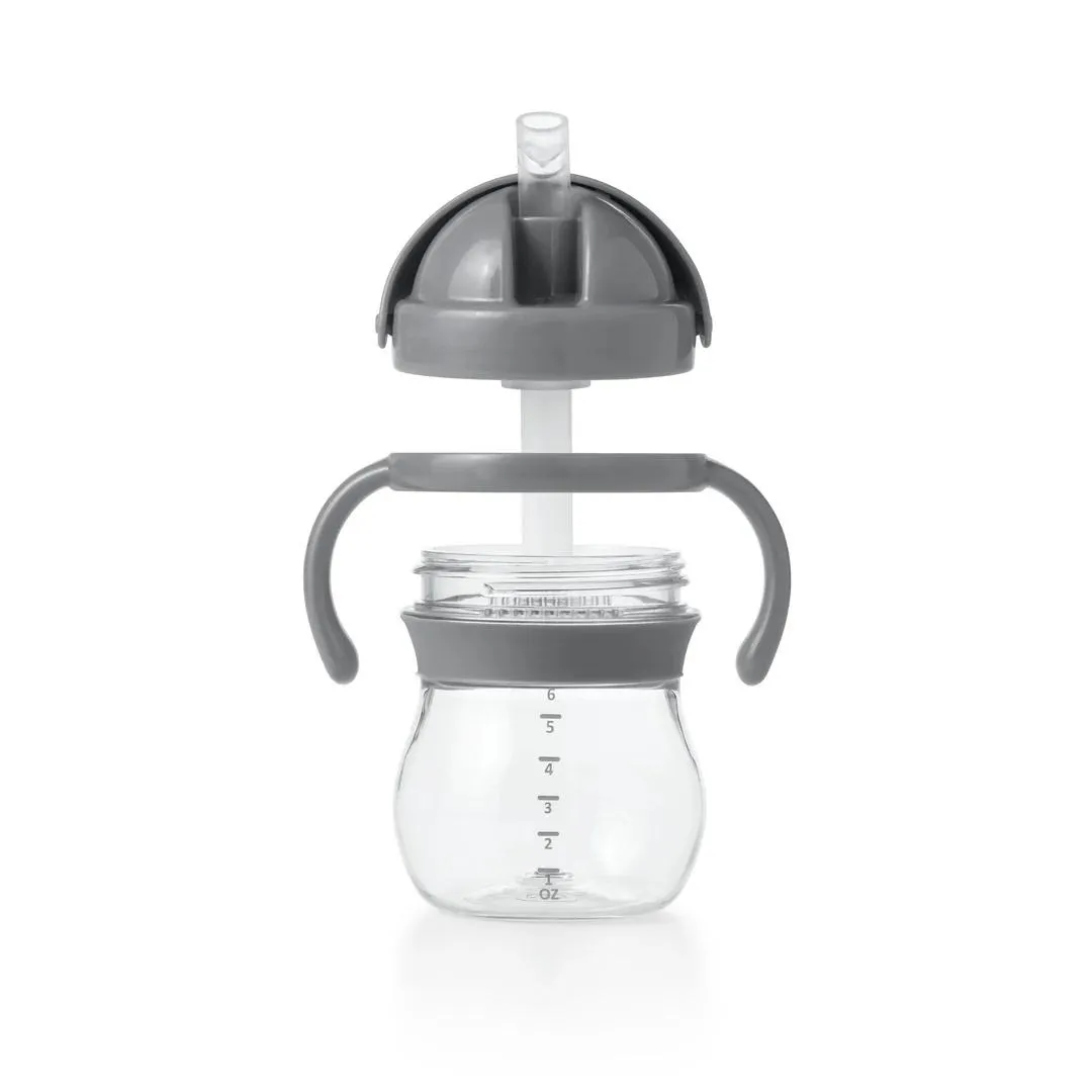 Oxo Tot Grow Straw Cup W/Handles 6oz - Gray (8m )