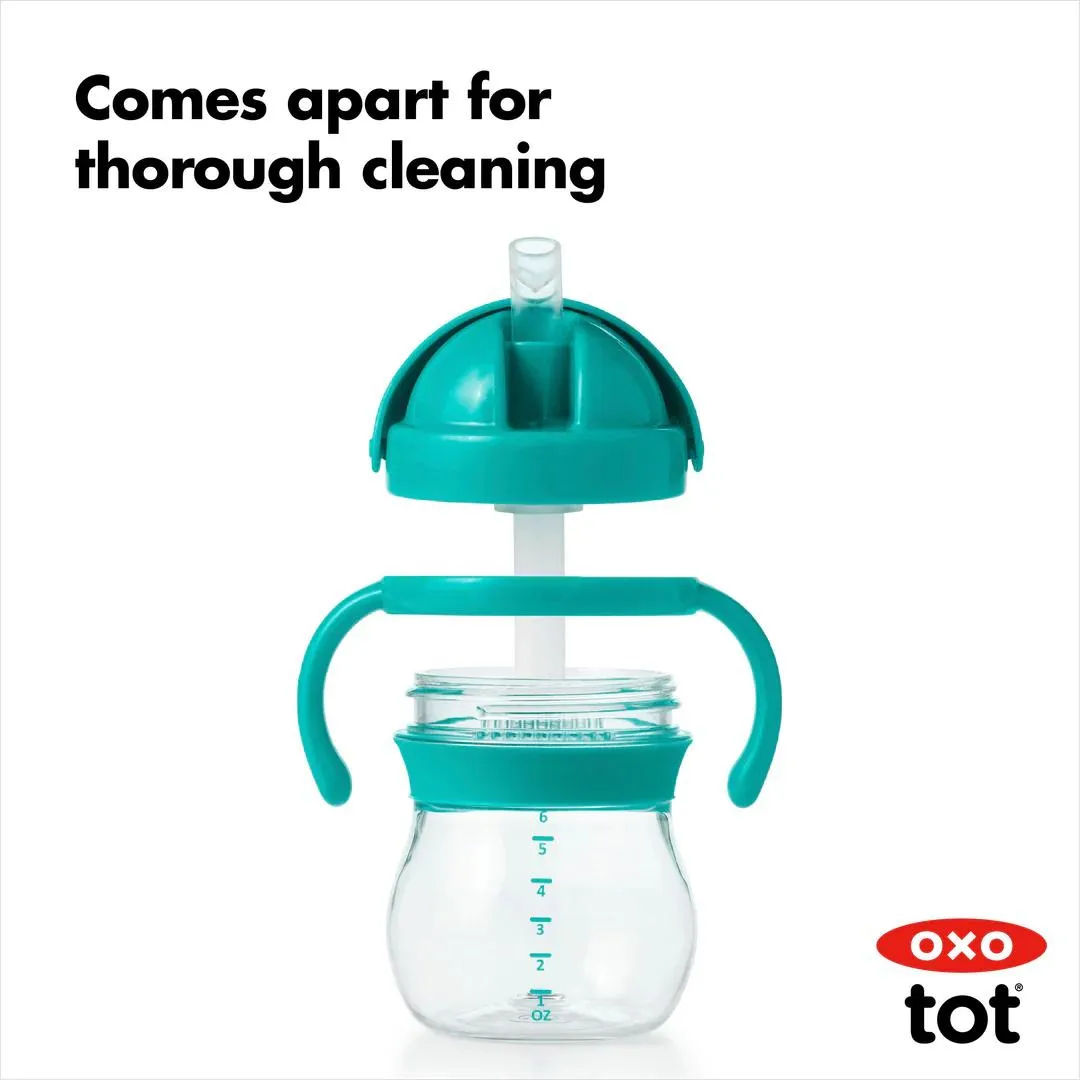 Oxo Tot Grow Straw Cup W/Handles 6oz - Gray (8m )