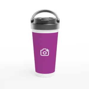Personalised White 15oz Stainless Steel Travel Mug