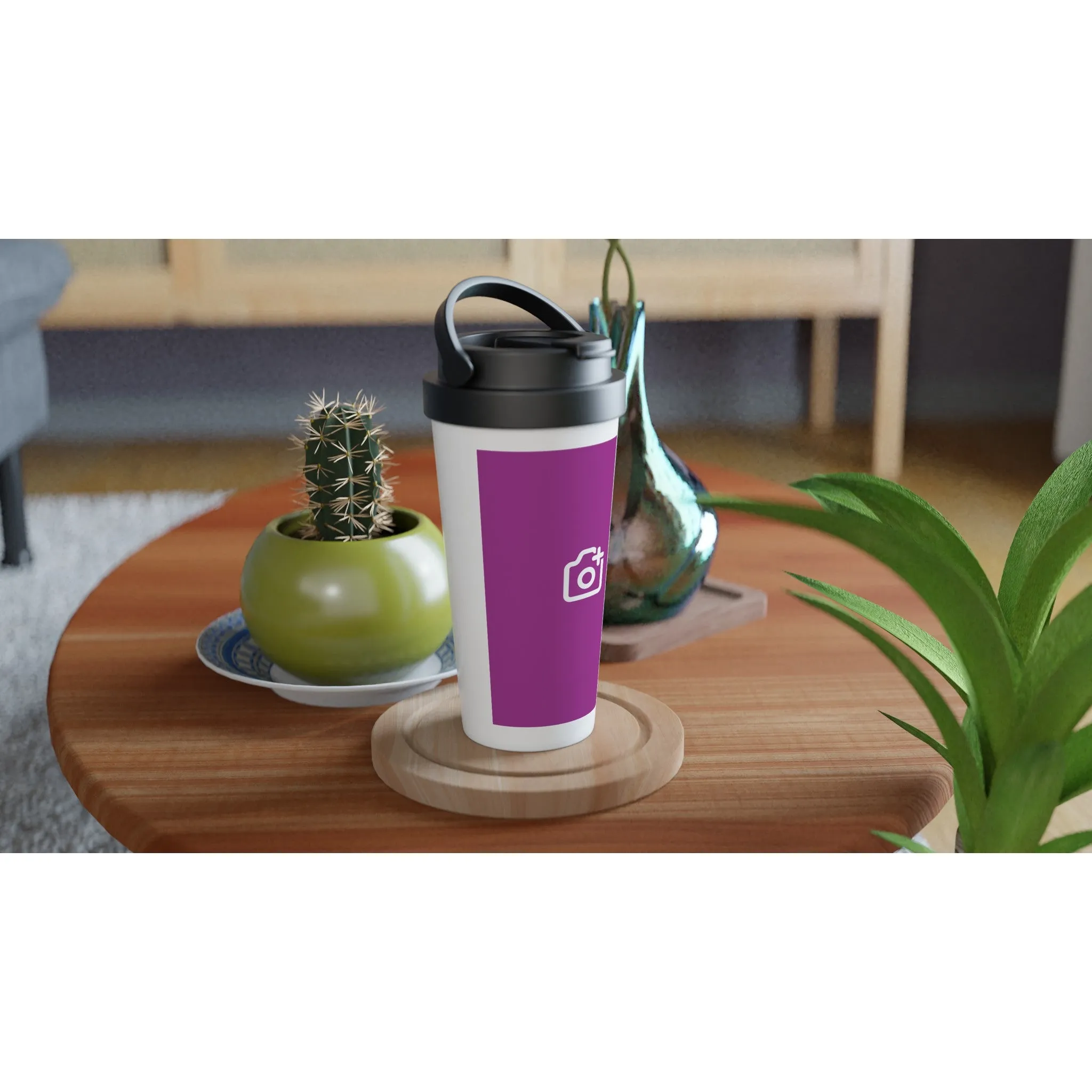 Personalised White 15oz Stainless Steel Travel Mug