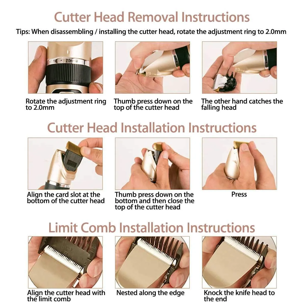 Pet Hair Trimmer Kit - Ultra Low Noise Design