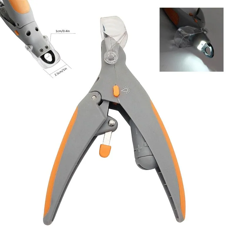 Pet Nail Clippers - LED light - 5x Magnification - Nail Length Guide