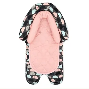 Pink, Gray & Teal Baby & Toddler 2-in-1 Head Support for Car Seats, Strollers & Bouncers
