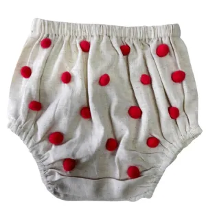 Pom-Pom Diaper Cover (Pink) -