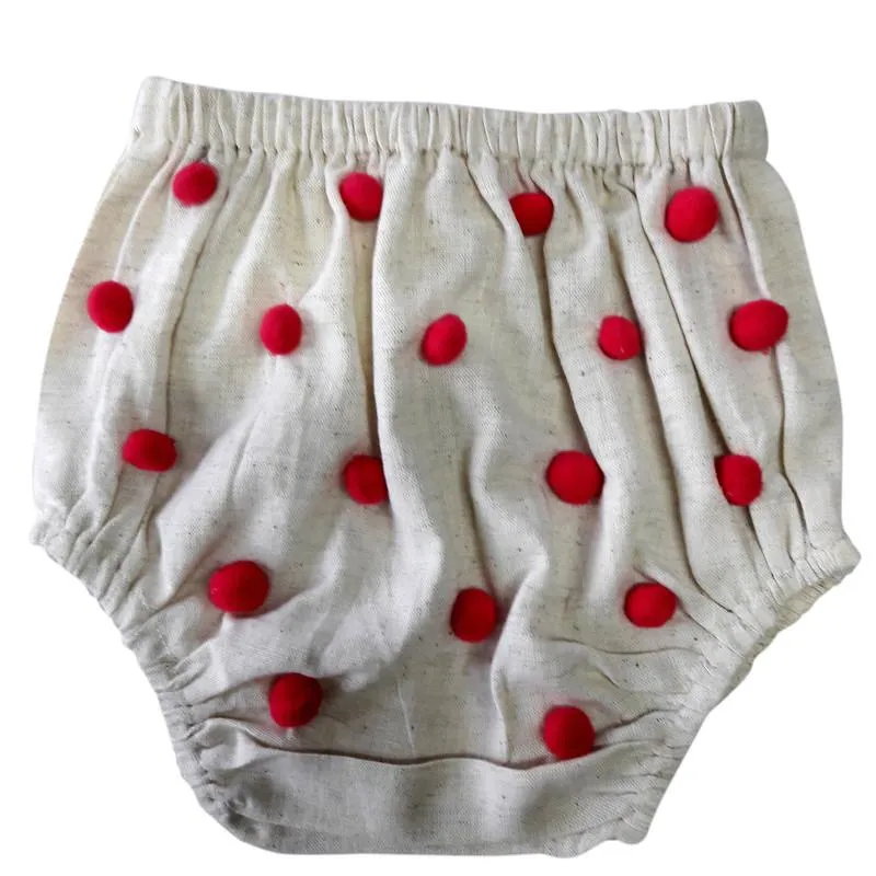 Pom-Pom Diaper Cover (Pink) -