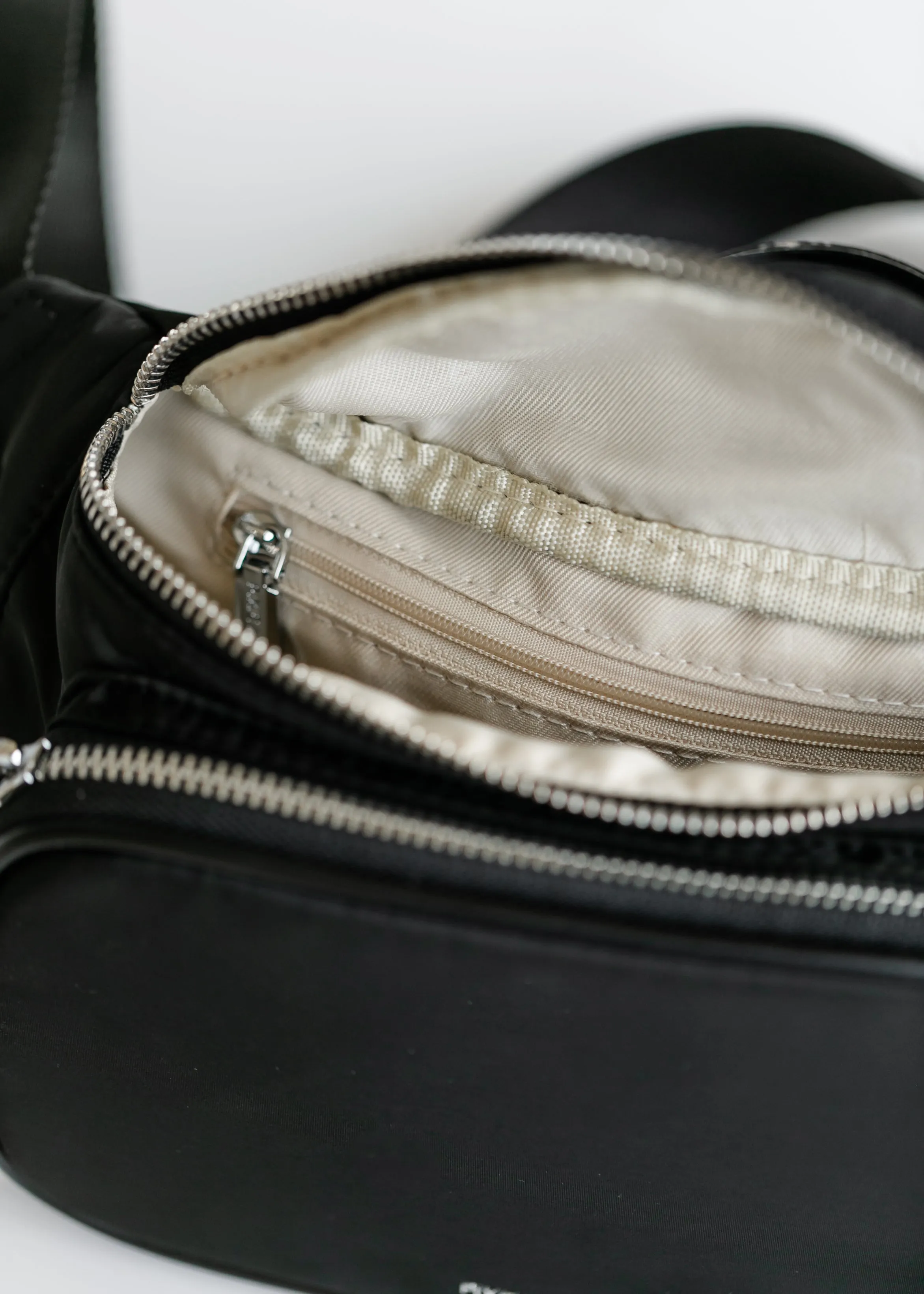 Recycled Nylon Black Belt Bag