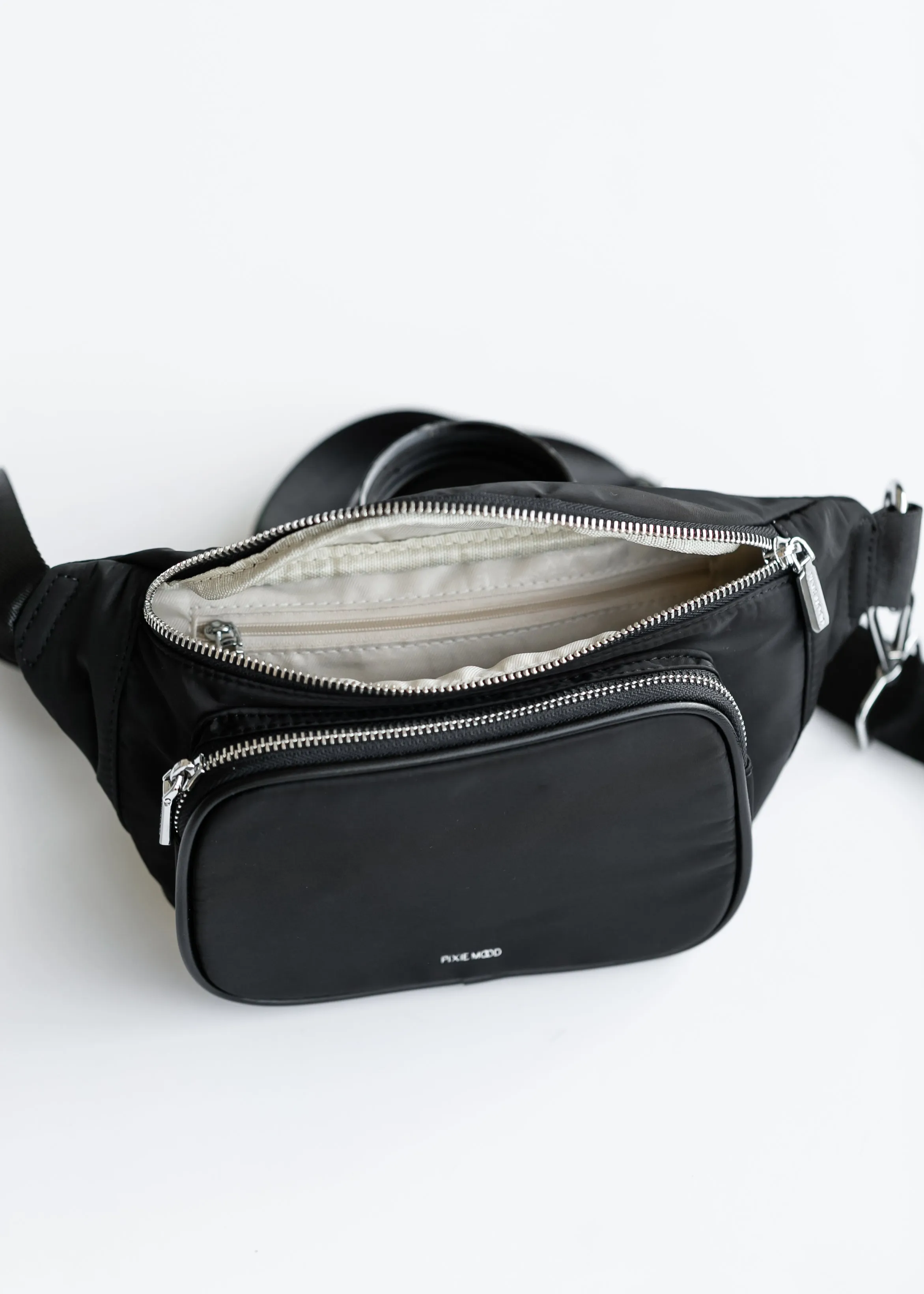 Recycled Nylon Black Belt Bag