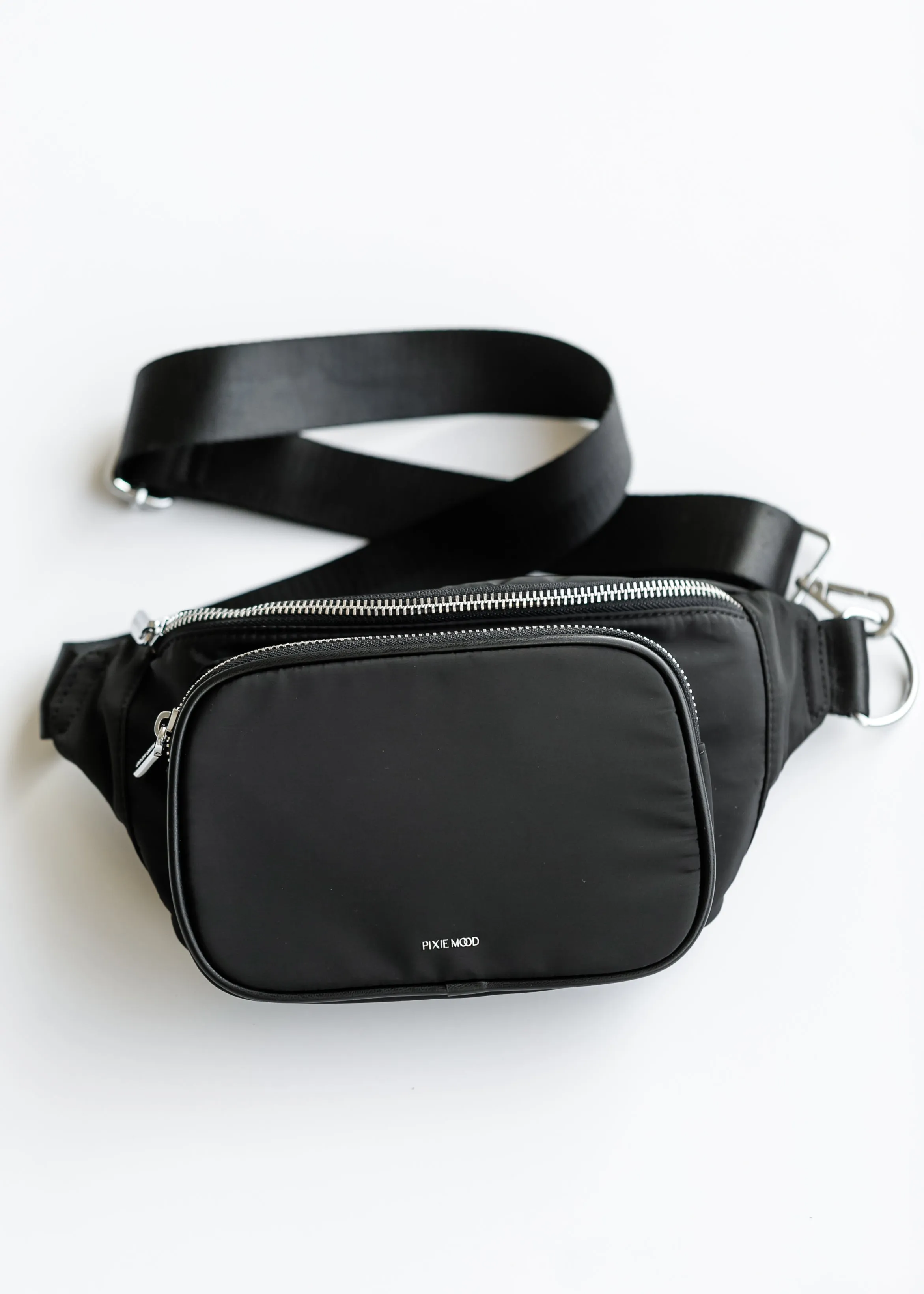 Recycled Nylon Black Belt Bag