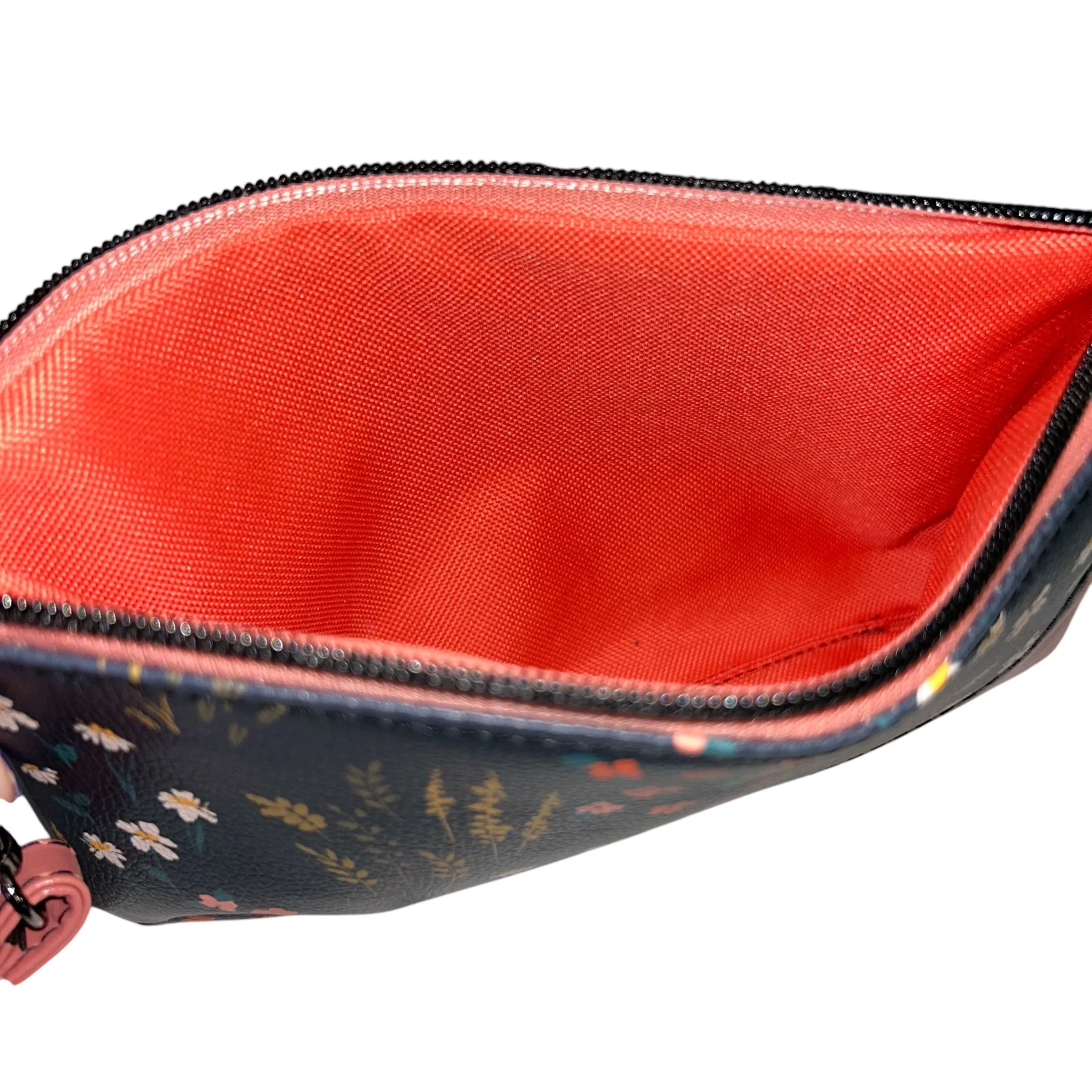 Salmon and Meadow Handcrafted Wristlet