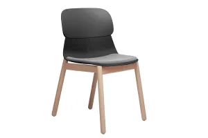 Sammy Plastic Chair - Wooden Leg
