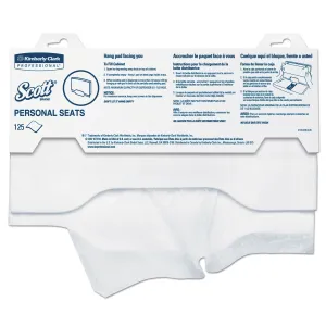Scott Personal Seats Sanitary Toilet Seat Covers, 15" X 18", 125/Pack, 3000/Carton - KCC07410CT
