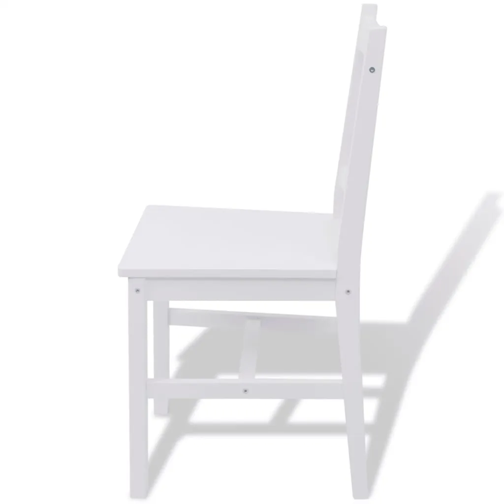 Seven Piece Dining Set Pinewood White