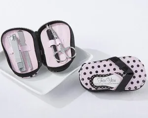 She'll Soon See Her Feet Again! Five Piece Pedicure Set with Matching Tag
