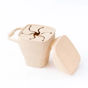 Silicone Foldable Snack Cup | Beige
