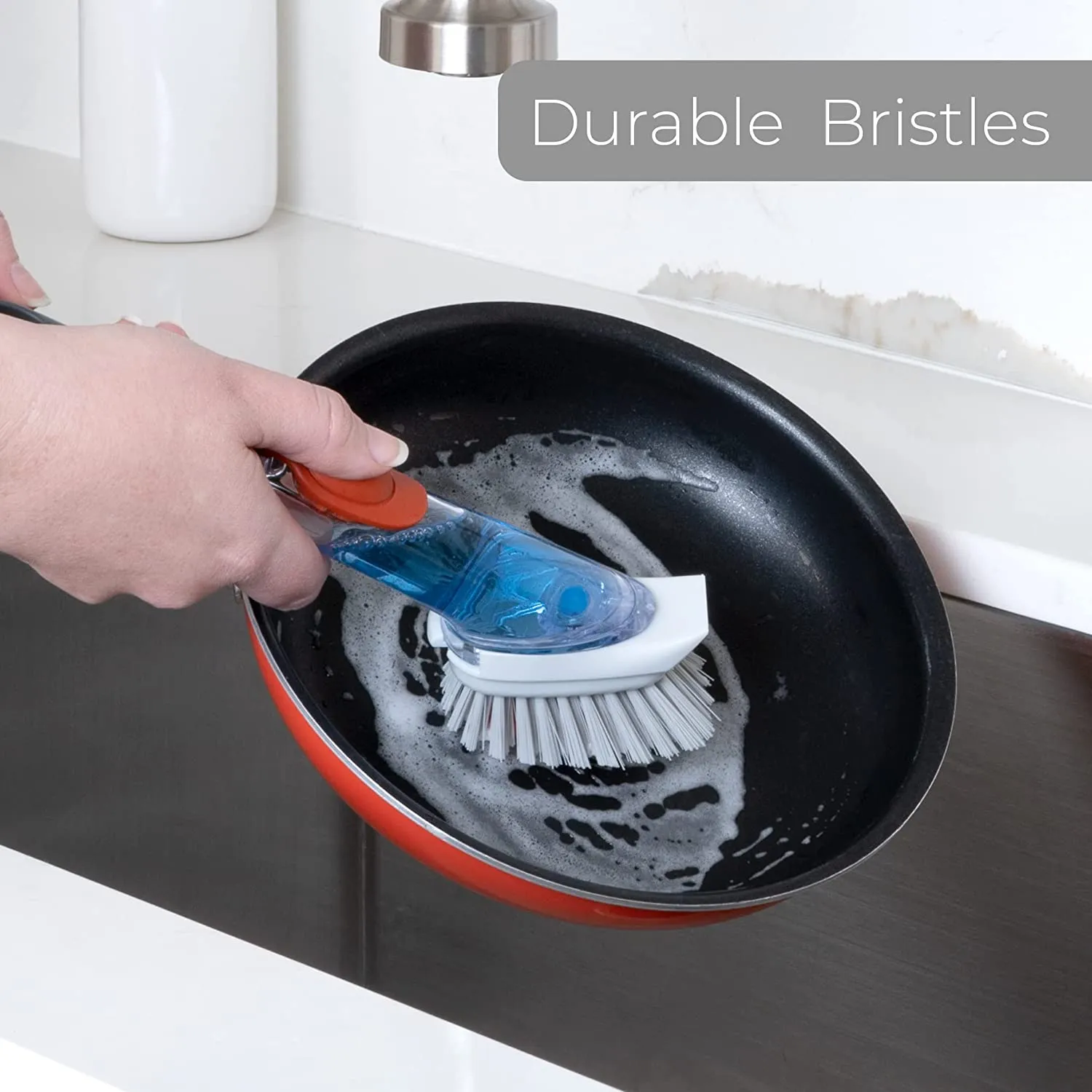 Soap Dispensing Dish Wand with Replaceable Head
