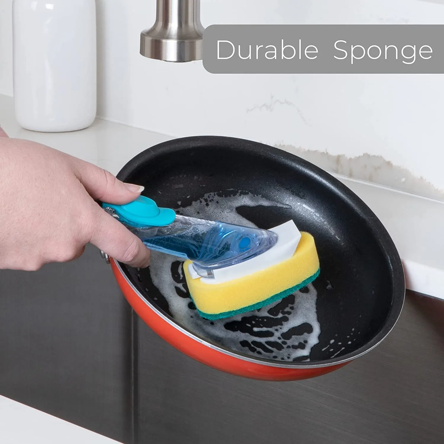 Soap Dispensing Dish Wand with Replaceable Head