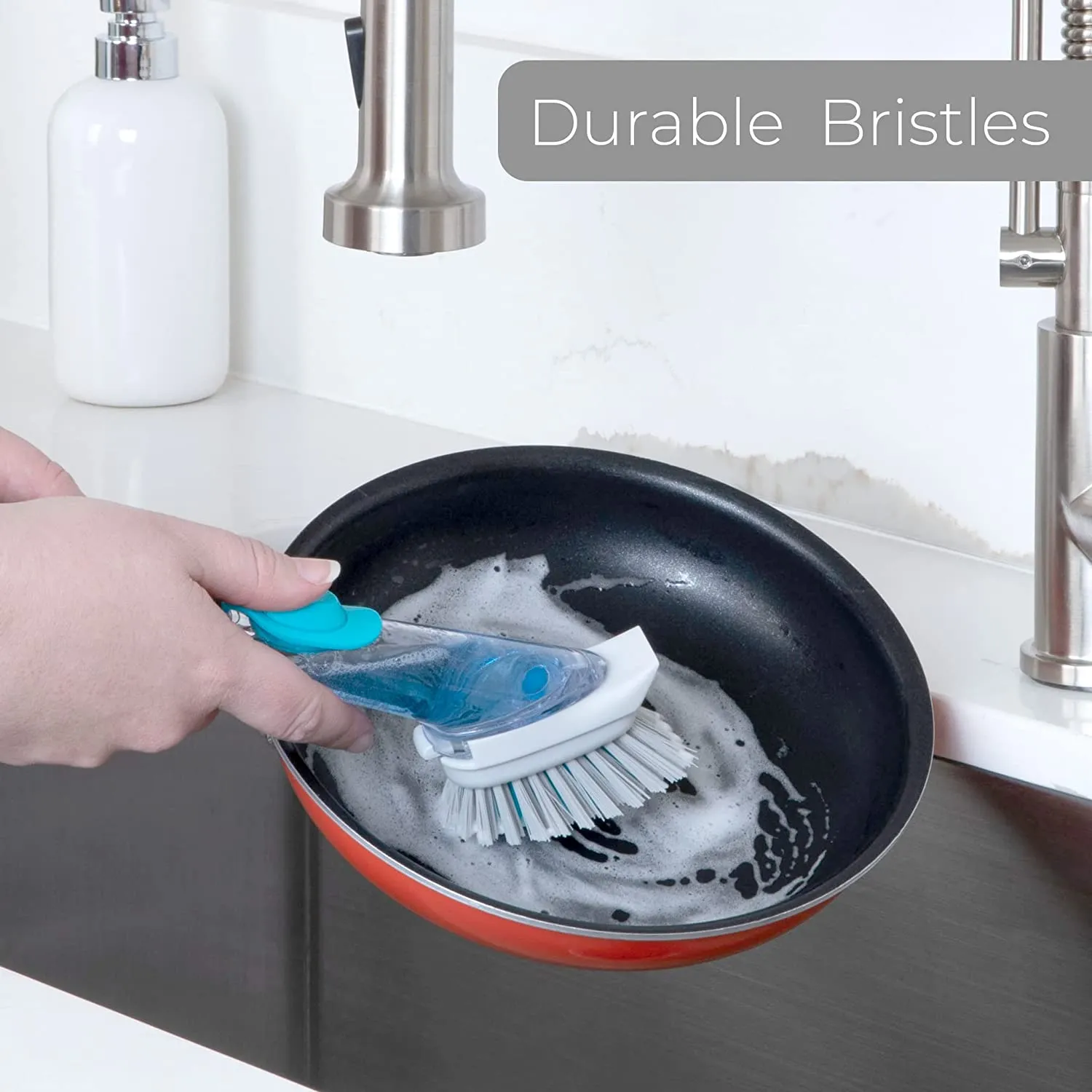 Soap Dispensing Dish Wand with Replaceable Head