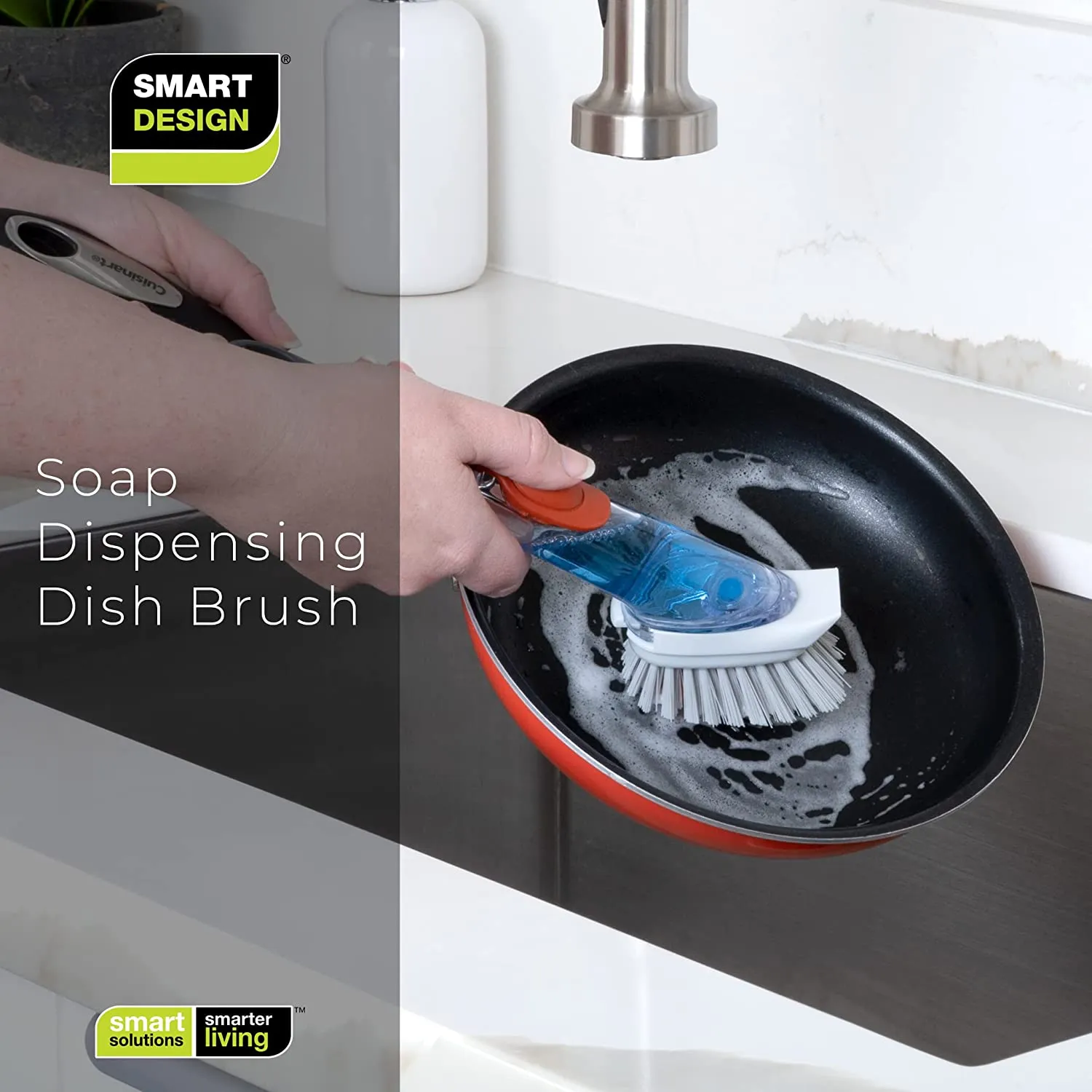 Soap Dispensing Dish Wand with Replaceable Head