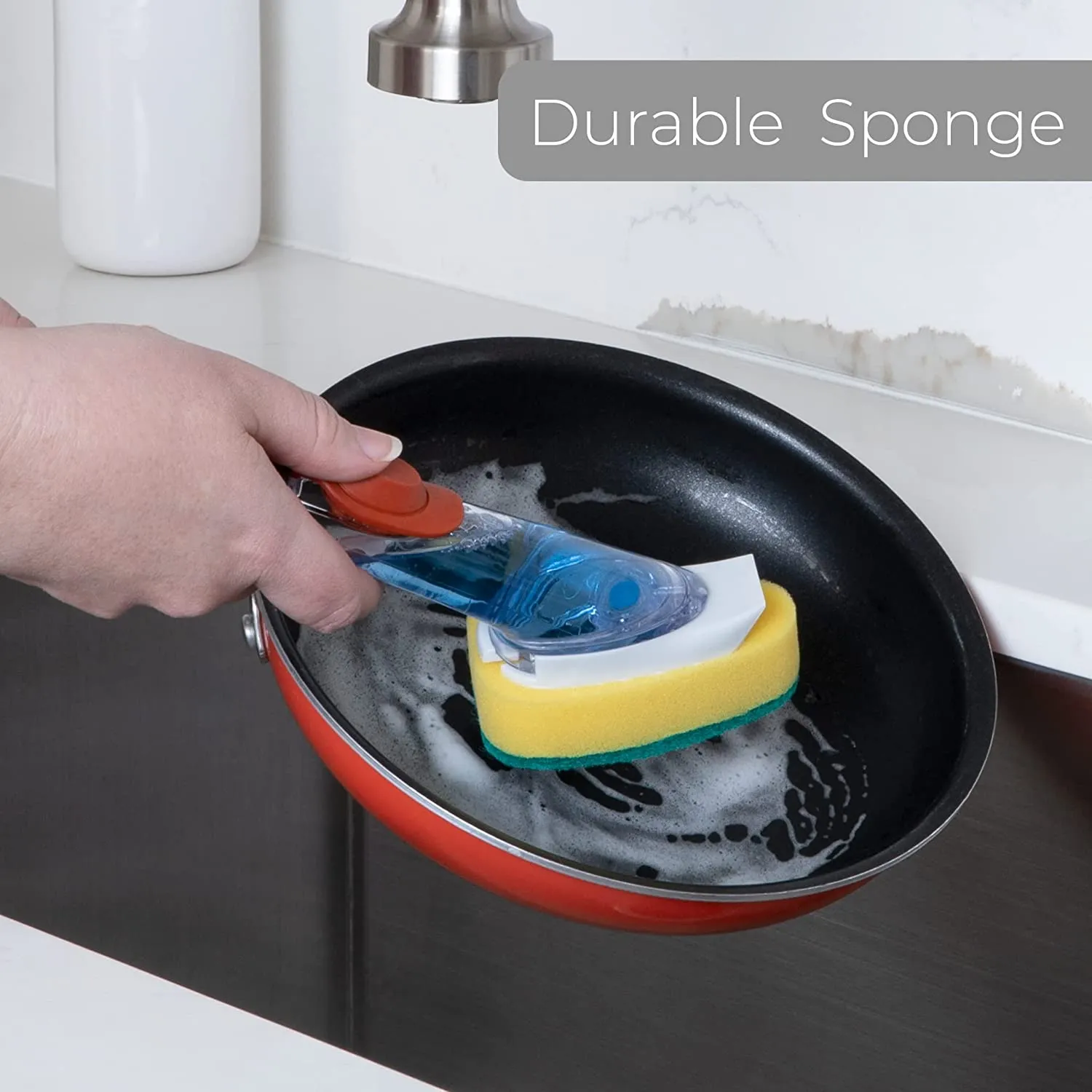 Soap Dispensing Dish Wand with Replaceable Head