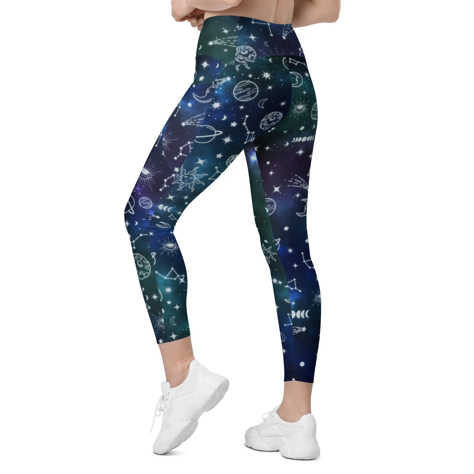 Spiritual Doodles Leggings With Pockets