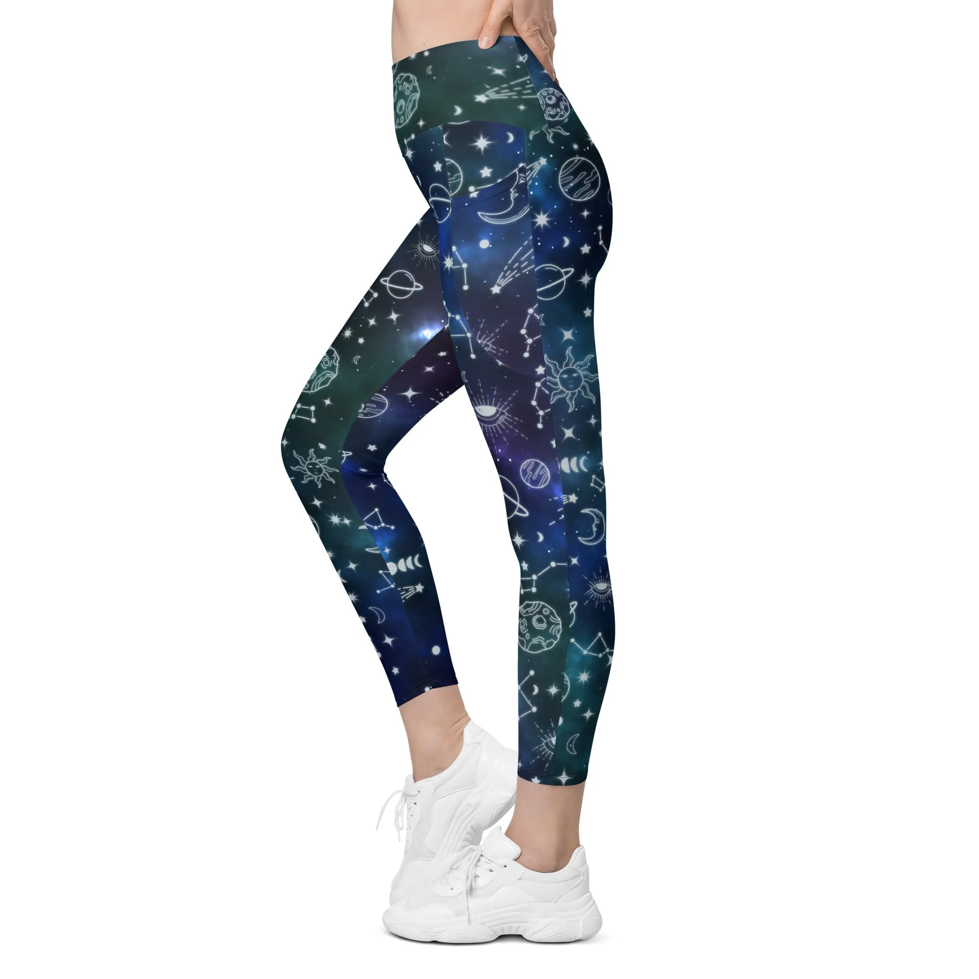 Spiritual Doodles Leggings With Pockets