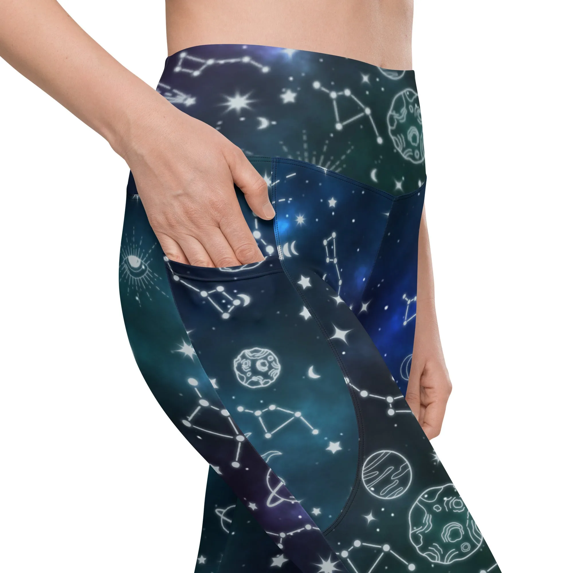 Spiritual Doodles Leggings With Pockets