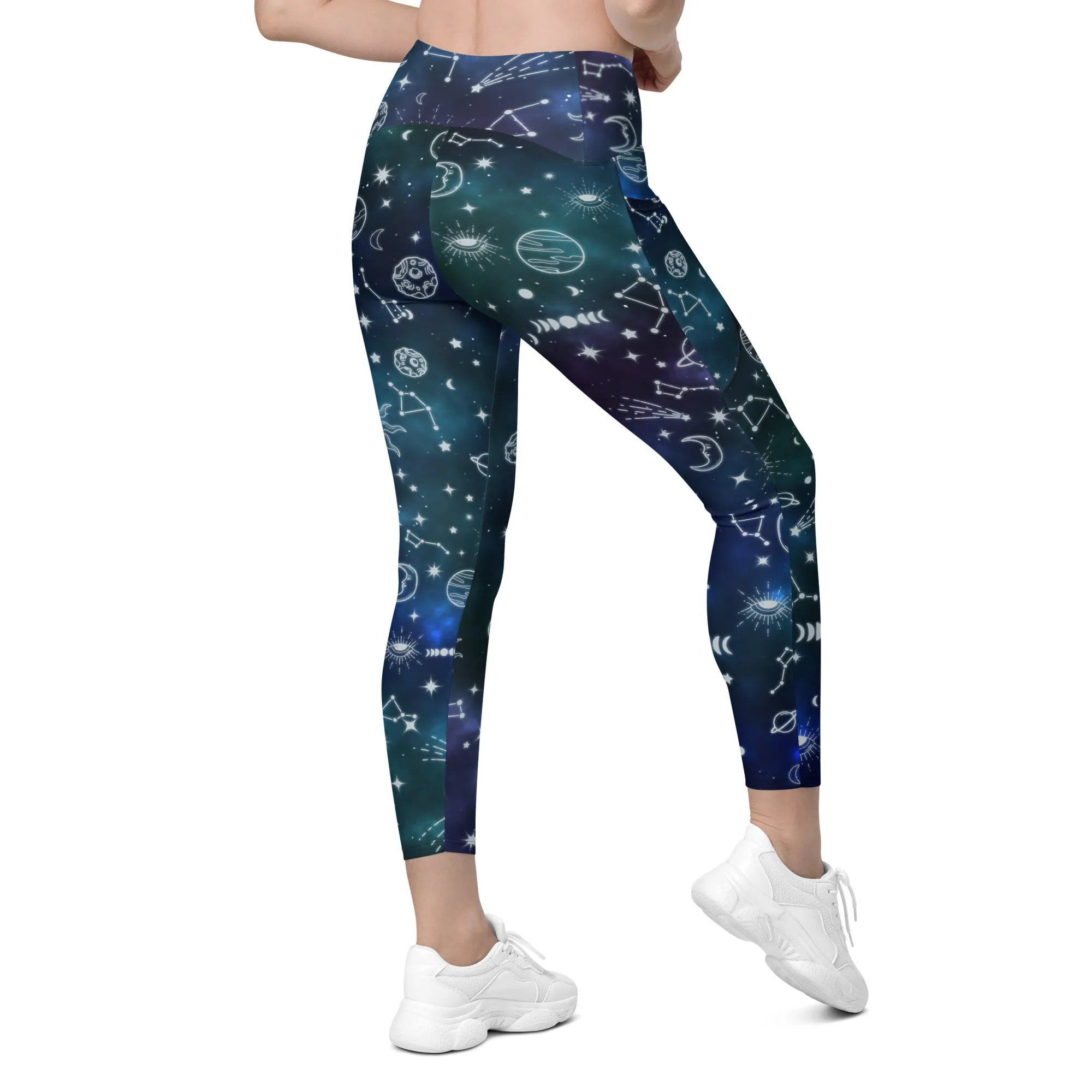 Spiritual Doodles Leggings With Pockets