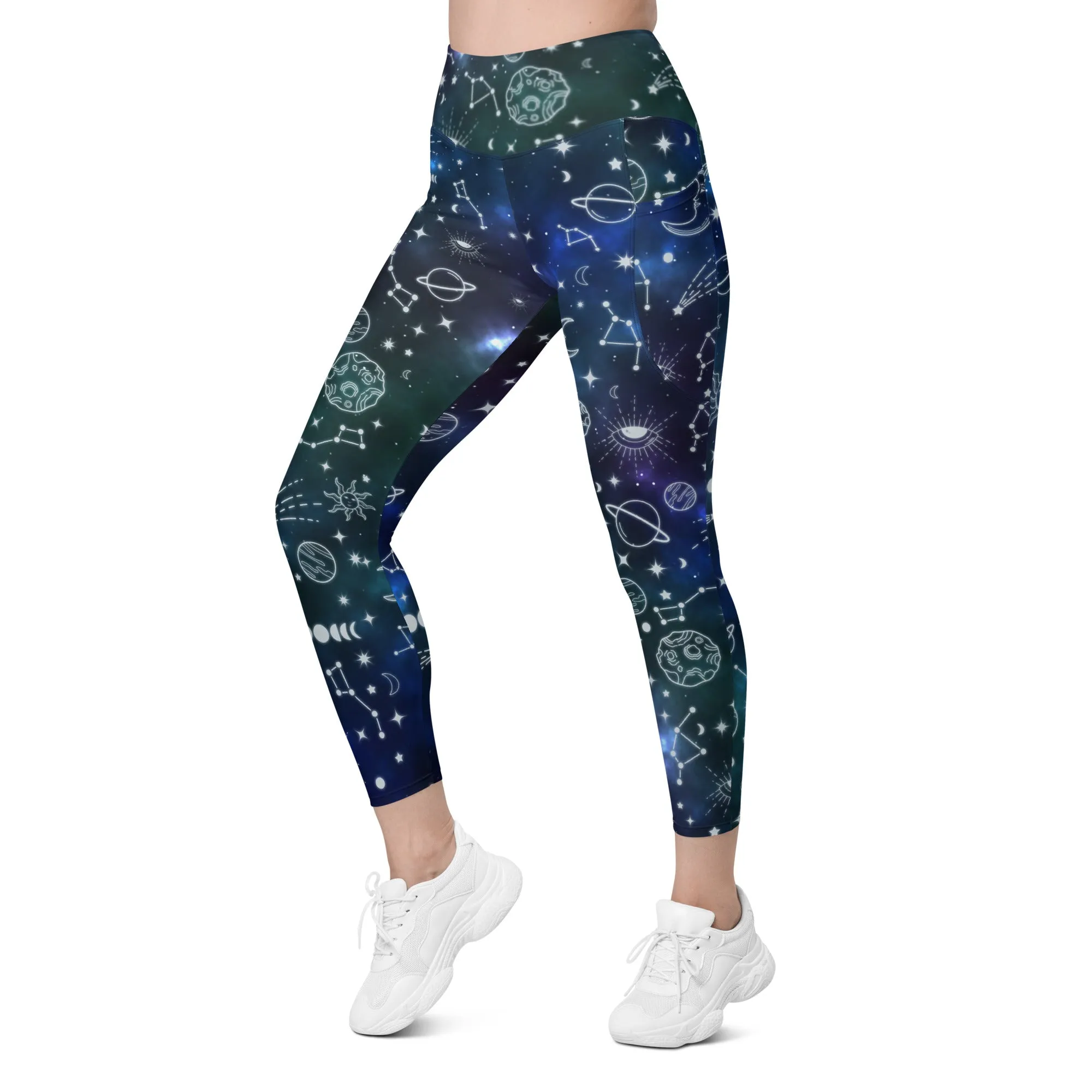 Spiritual Doodles Leggings With Pockets