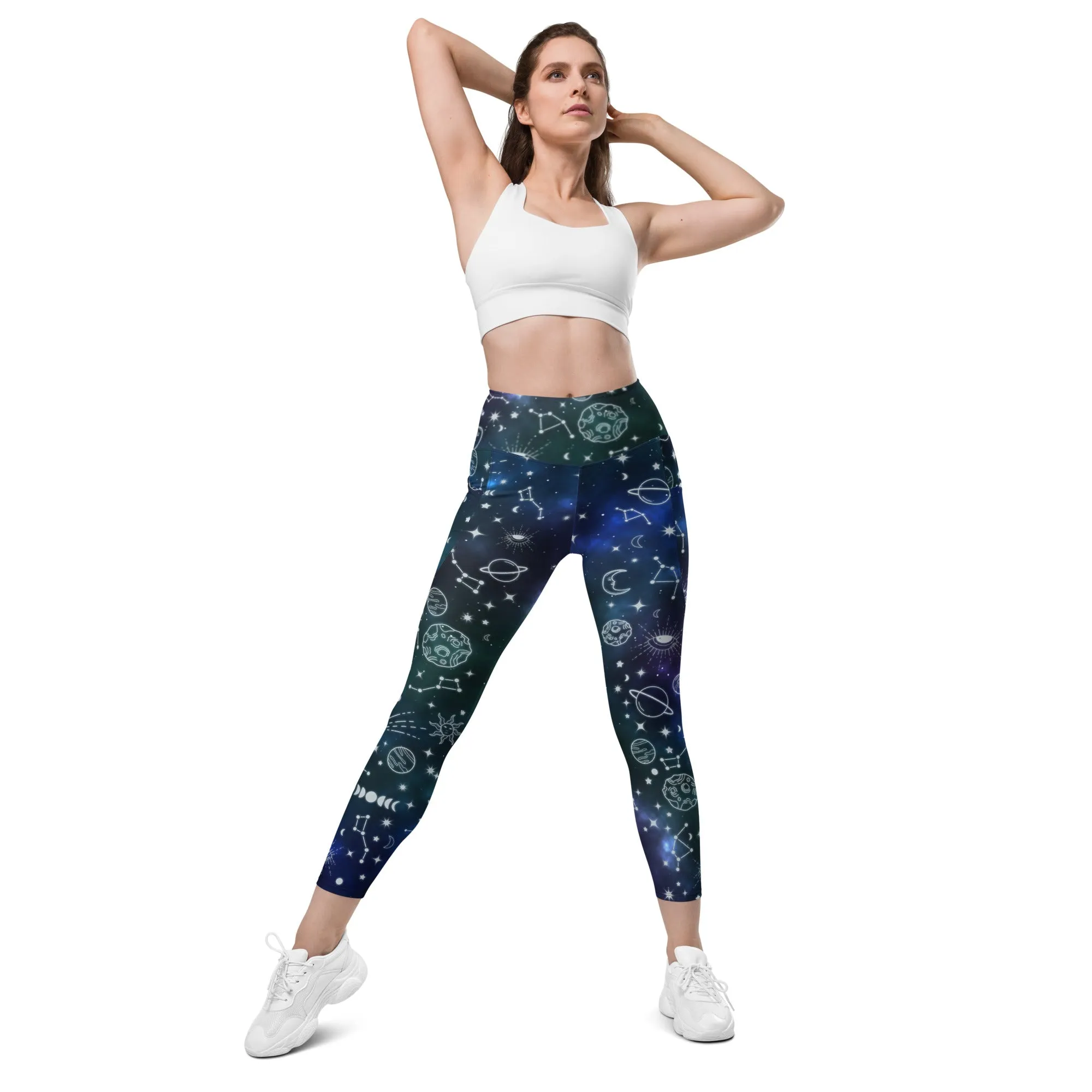 Spiritual Doodles Leggings With Pockets