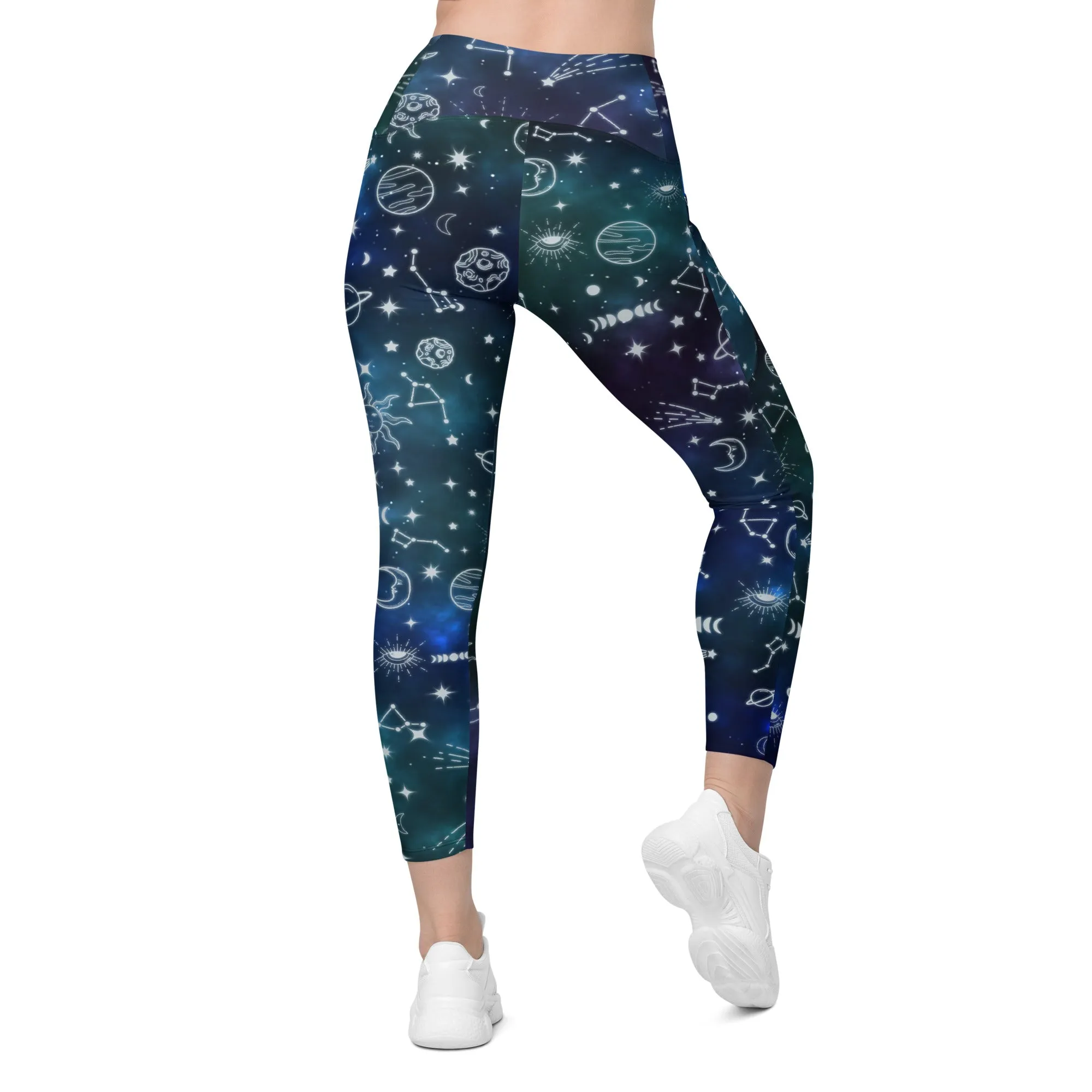 Spiritual Doodles Leggings With Pockets