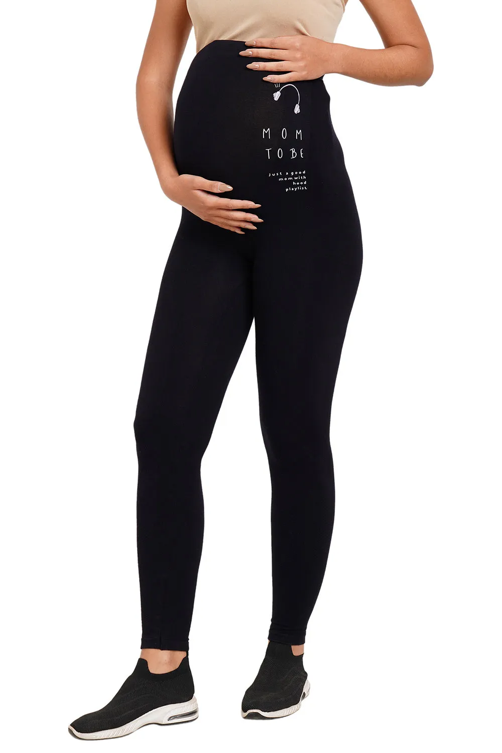 Super soft Bamboo Fibre Antimicrobial Seamless maternity legging-ISML002-Anthracite-