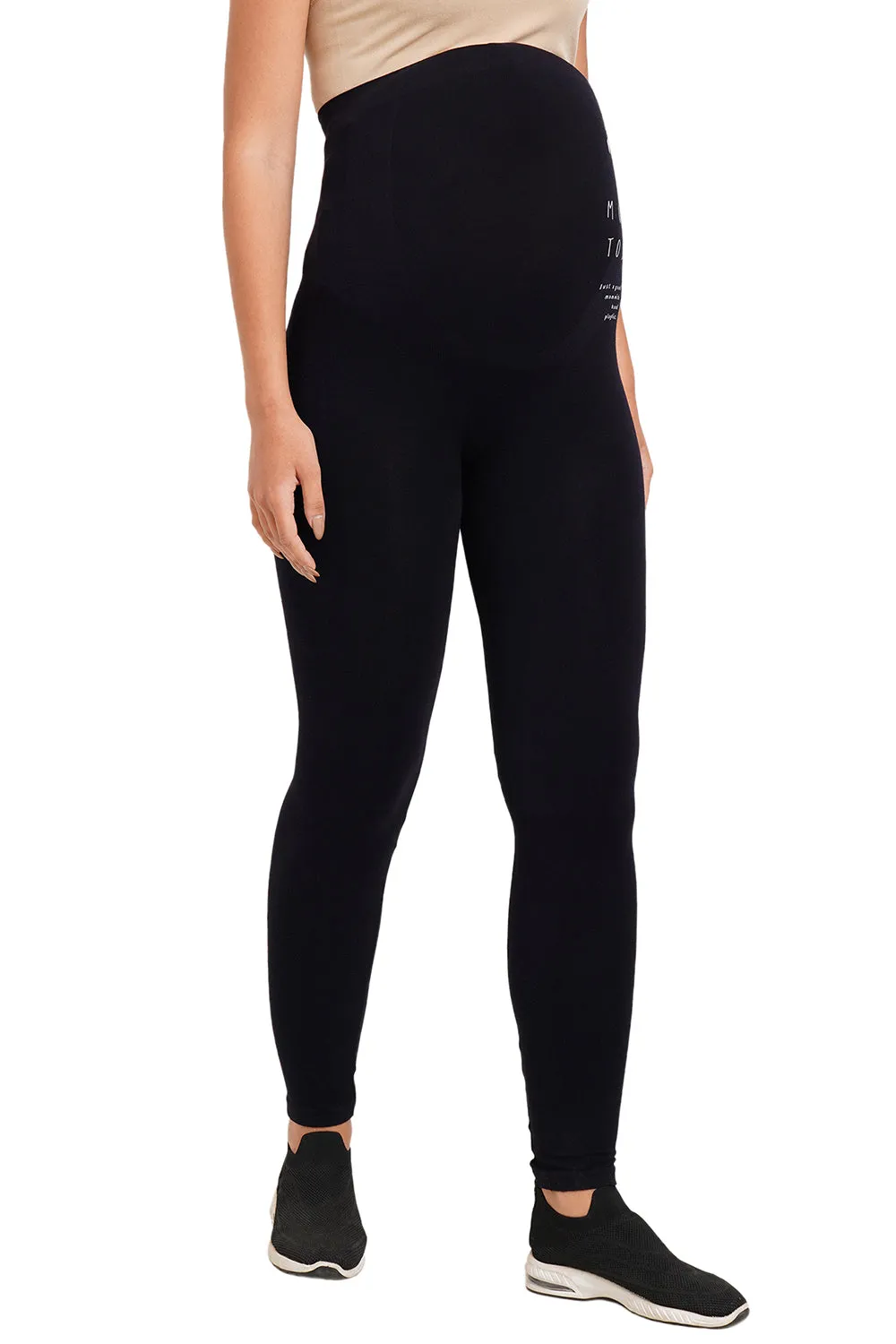 Super soft Bamboo Fibre Antimicrobial Seamless maternity legging-ISML002-Anthracite-