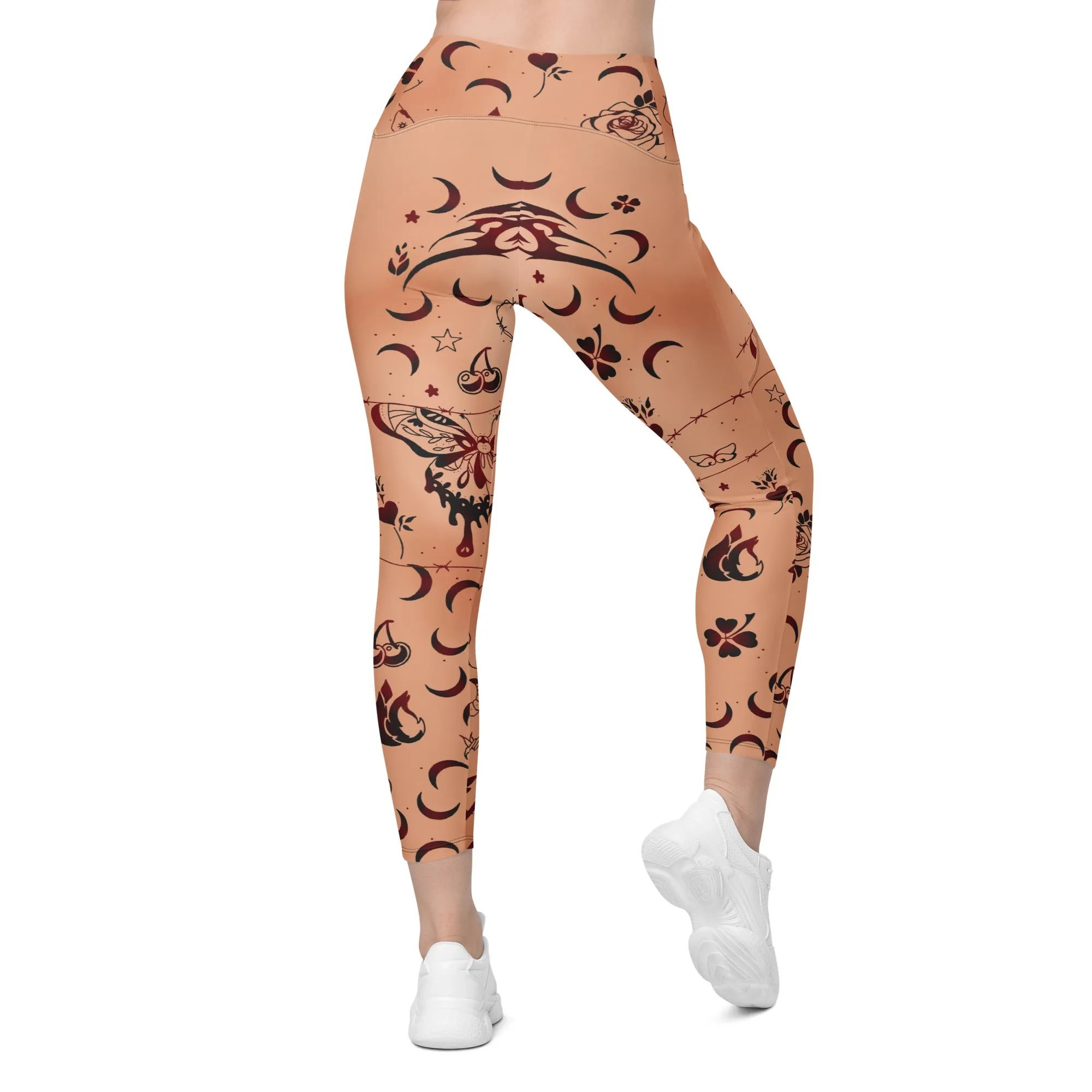 Tattoo Inspired Leggings With Pockets
