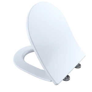TOTO SoftClose Slim D-Shape Non-Slamming Seat and Lid for RP Wall-Hung Toilet, Cotton White SS247R#01
