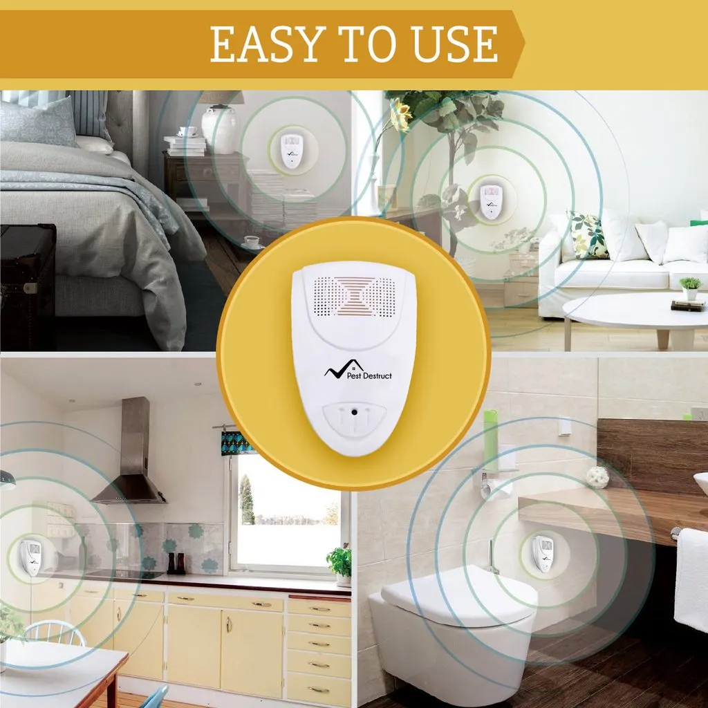 Ultrasonic Bed Bug Repellent PACK of 2 - Get Rid Of Bed Bugs In 48 Hours Or It's FREE
