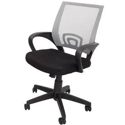 Vesta Chair White Mesh Back With Fabric Seat Black